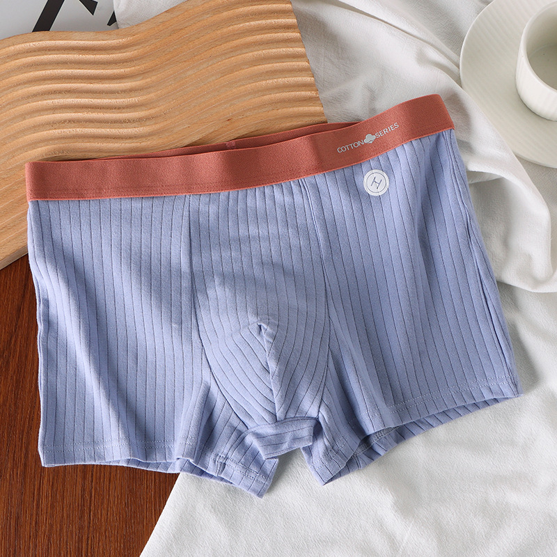 Muške bokserice s srednjim pojasom od pamuka — prozračnost, antibakterijske, visoka elastičnost, podstava prepona od viskoze