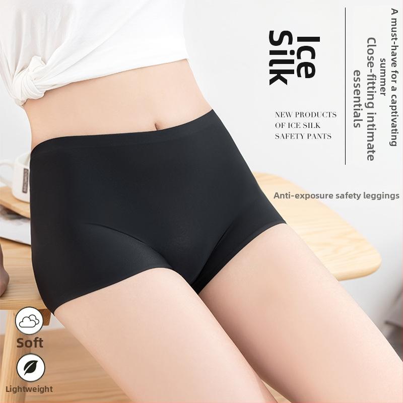 Женски бикини с средна талия, Ice Silk плат, основен материал: нейлон 86%, чатал от памук