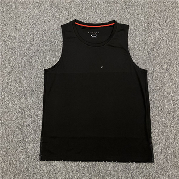 Vyrų be rankovių treniruočių liemenė, greitai džiūstanti, kvėpuojanti, poliesterio audinys, 88% poliesterio turinys