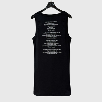 SUBHUMAN дамска безръкавна тениска с принт — ежедневен топ, памук, 90–95% памук, лято 2025, стил: Casual, японско/корейски стил