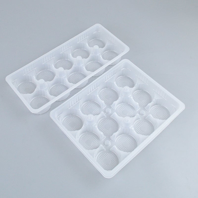 Cutie de ambalare din PP, de unică folosință, pentru găluște și patiserie, imprimare de logo disponibilă; nu este potrivită pentru cuptorul cu microunde; nu este biodegradabilă.