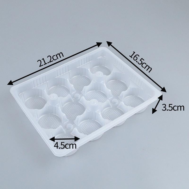 Cutie de ambalare din PP, de unică folosință, pentru găluște și patiserie, imprimare de logo disponibilă; nu este potrivită pentru cuptorul cu microunde; nu este biodegradabilă.