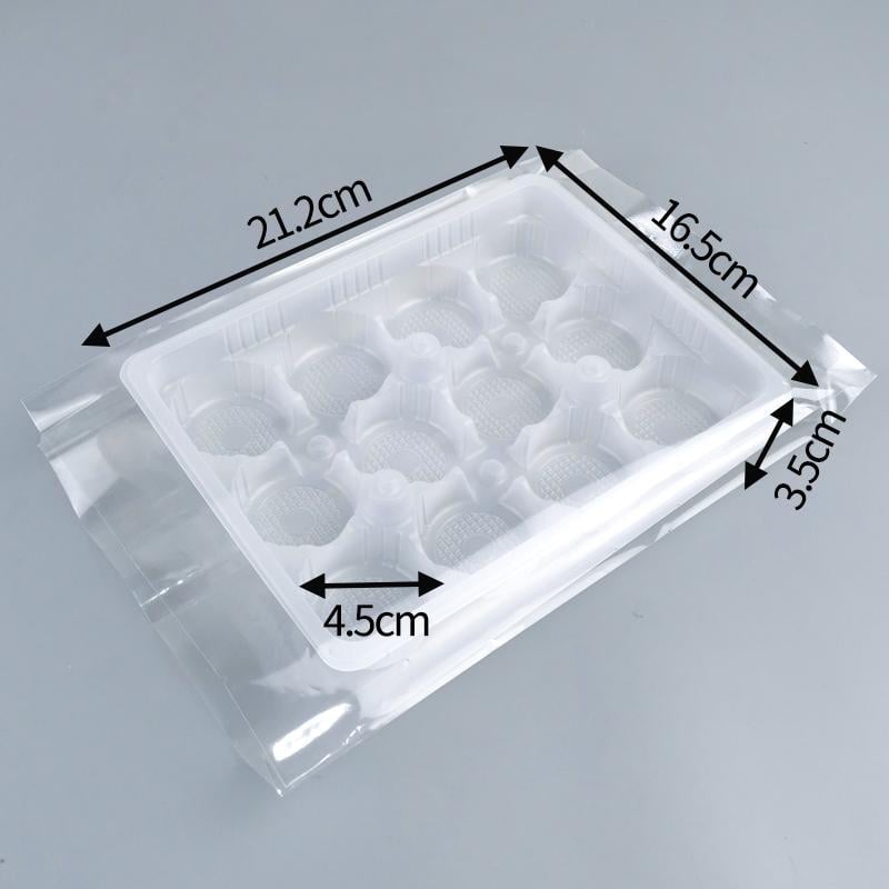 Cutie de ambalare din PP, de unică folosință, pentru găluște și patiserie, imprimare de logo disponibilă; nu este potrivită pentru cuptorul cu microunde; nu este biodegradabilă.