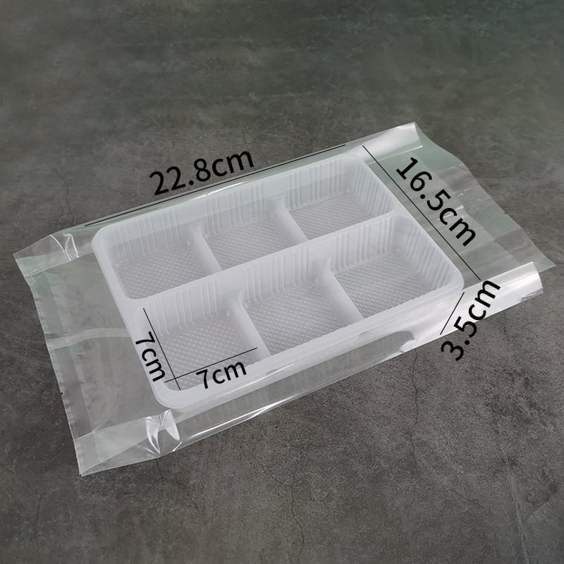 Cutie de ambalare din PP, de unică folosință, pentru găluște și patiserie, imprimare de logo disponibilă; nu este potrivită pentru cuptorul cu microunde; nu este biodegradabilă.