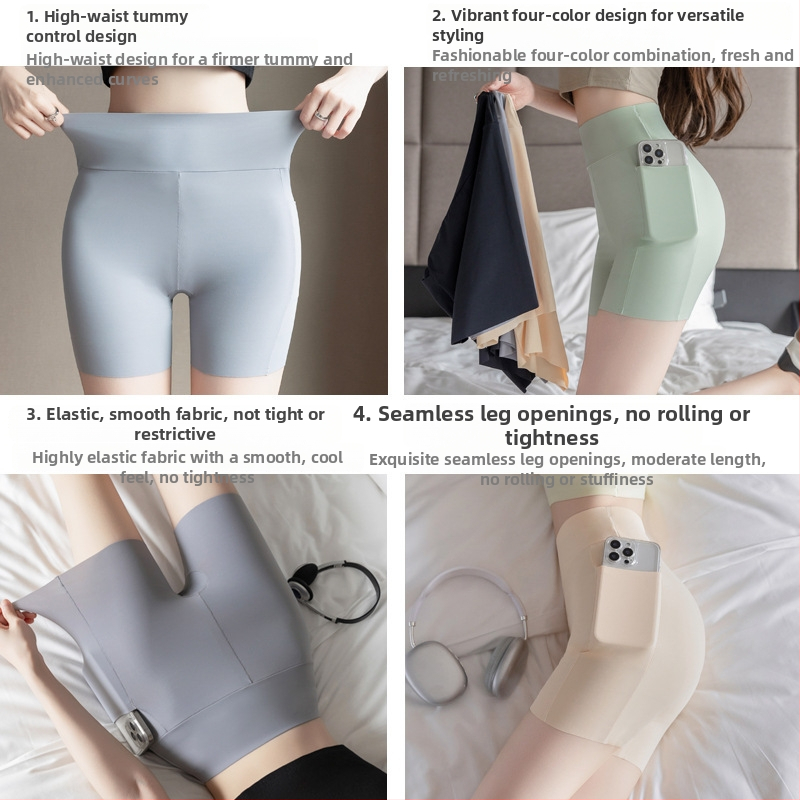 Ženske hlače s tri četvrtine duljine, s podstavom, visokim strukom, neproziran, Nylon Shark Skin tkanina, visoka elastičnost