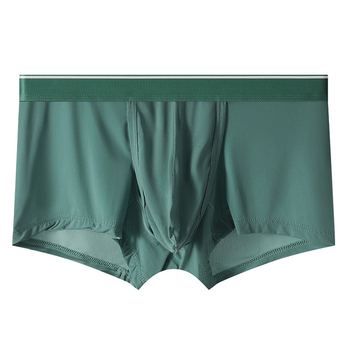 Muške prozračne bokserice od najlona, srednji pojas, pleteni dizajn, podstava prepona 80-90% najlona (Model 607-XB)