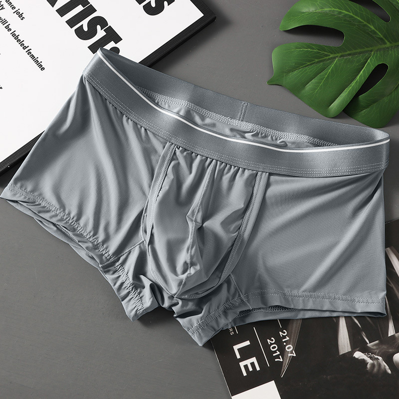 Muške prozračne bokserice od najlona, srednji pojas, pleteni dizajn, podstava prepona 80-90% najlona (Model 607-XB)