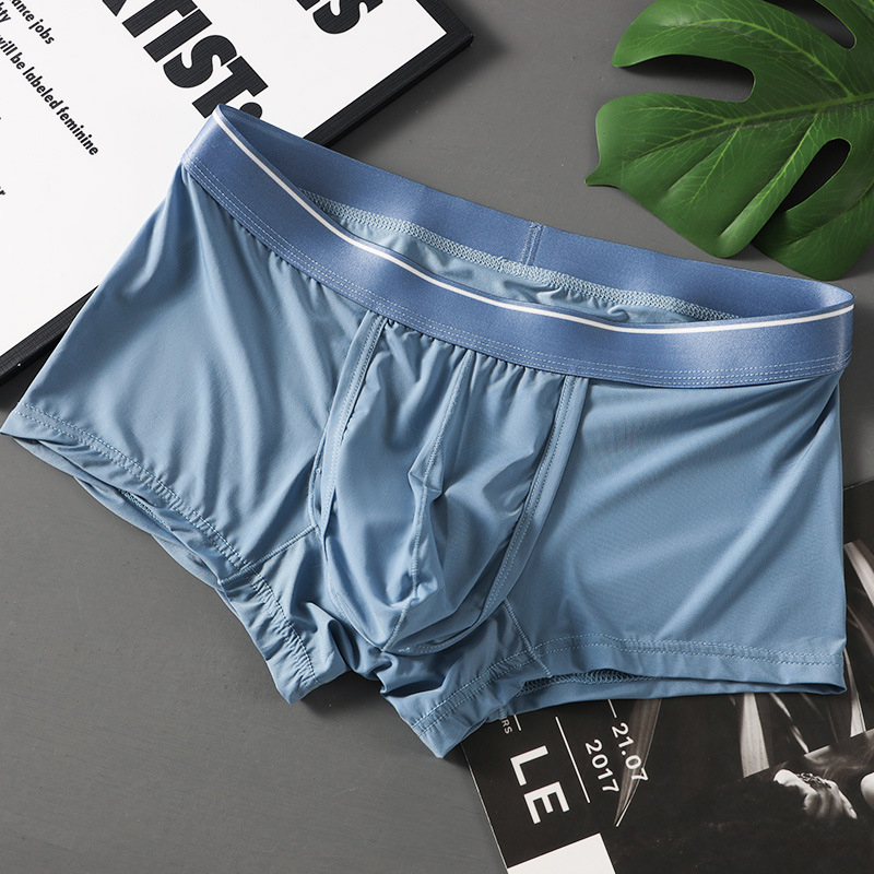 Muške prozračne bokserice od najlona, srednji pojas, pleteni dizajn, podstava prepona 80-90% najlona (Model 607-XB)