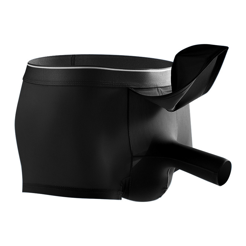 Muške prozračne bokserice od najlona, srednji pojas, pleteni dizajn, podstava prepona 80-90% najlona (Model 607-XB)