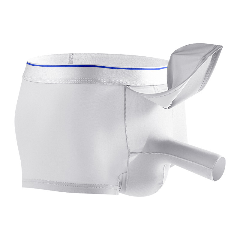 Muške prozračne bokserice od najlona, srednji pojas, pleteni dizajn, podstava prepona 80-90% najlona (Model 607-XB)