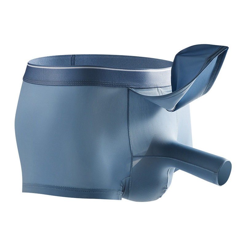 Muške prozračne bokserice od najlona, srednji pojas, pleteni dizajn, podstava prepona 80-90% najlona (Model 607-XB)