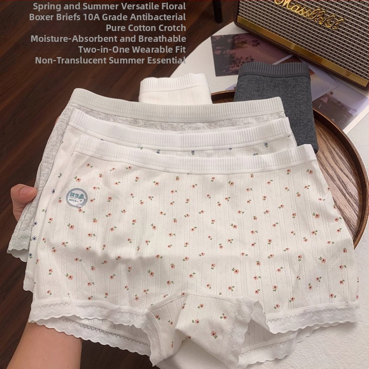 Boxer briefs pentru femei din bumbac combed, 90–95% bumbac, țesătură 40s, respirabile, antibacteriene, talie medie, crotch extins