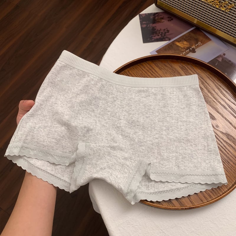 Boxer briefs pentru femei din bumbac combed, 90–95% bumbac, țesătură 40s, respirabile, antibacteriene, talie medie, crotch extins