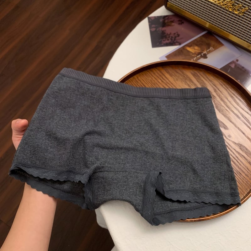 Boxer briefs pentru femei din bumbac combed, 90–95% bumbac, țesătură 40s, respirabile, antibacteriene, talie medie, crotch extins