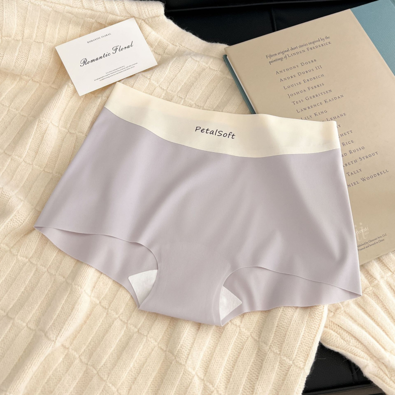 Γυναικείοι μποξέρ από νάιλον, διαπνέουσες και αντιβακτηριακές, μεσαίας μέσης, μονοχρωμο σχέδιο, επένδυση καβάλου 100% βαμβάκι, 80–90% νάιλον