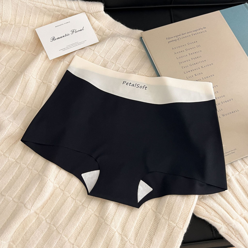 Γυναικείοι μποξέρ από νάιλον, διαπνέουσες και αντιβακτηριακές, μεσαίας μέσης, μονοχρωμο σχέδιο, επένδυση καβάλου 100% βαμβάκι, 80–90% νάιλον