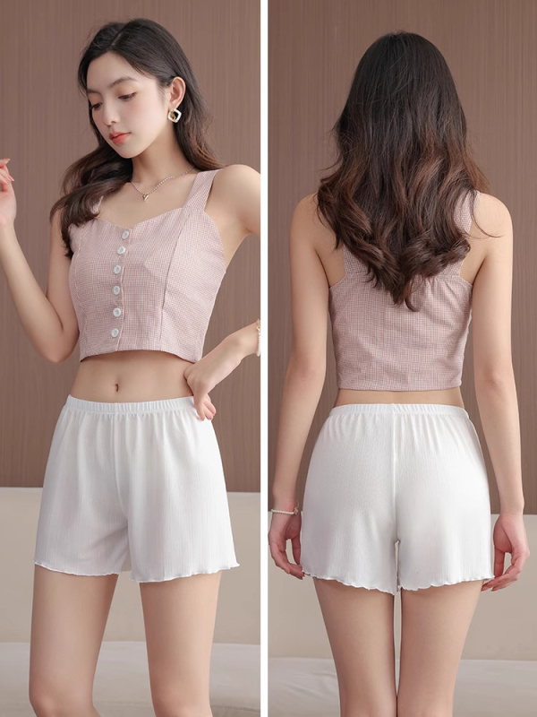 Γυναικείος σορτς από μίξη Ice Silk, λεπτά, ελαφριά, χωρίς ραφές, αναπνέοντα, μήκος τριών τετάρτων, πολυεστέρας-ελαστάνη (70–80% πολυεστέρας, <30% ελαστάνη)