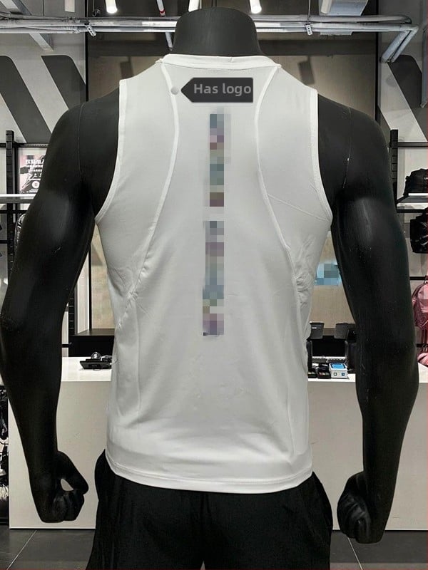 Vyrų vasaros fitneso liemenė be rankovių, kvėpuojanti, greitai džiūstanti, nailonas 75% audinys, laisvas kirpimas