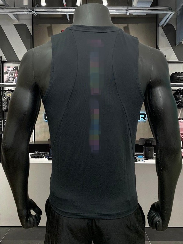 Vyrų vasaros fitneso liemenė be rankovių, kvėpuojanti, greitai džiūstanti, nailonas 75% audinys, laisvas kirpimas