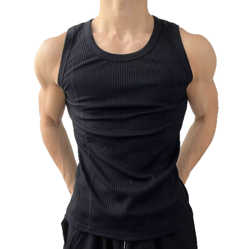 Muški bezruk sportski vest, prilagođeni kroj, 95%+ poliester, mješavina kemijskih vlakana, ravni rub