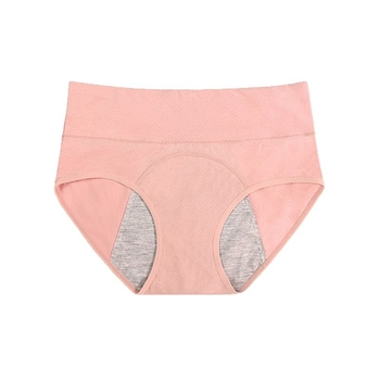 Chiloți de perioadă pentru femei, talie înaltă, din bumbac, respirabili, anti- scurgere pe lateral; țesătură principală 93% bumbac, căptușeală crotch 100% bumbac