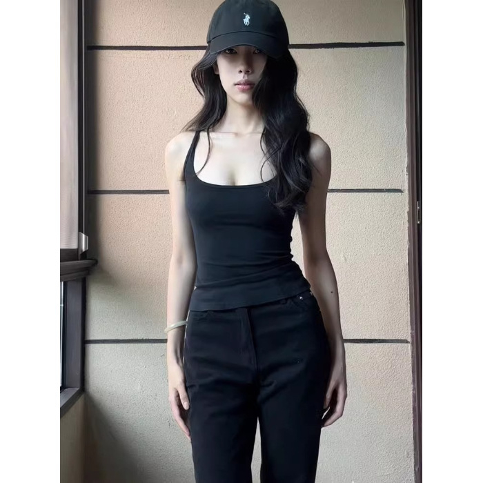 Ženski camisole top bez rukava, slim-fit, pull-over stil, mikroelastična tkanina, proljeće 2024