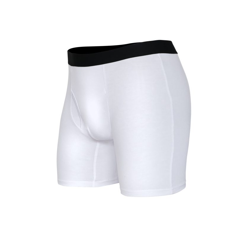 Boxeri bărbați sport cu picior prelungit, talie joasă, material din bumbac 90–95%, modele camuflaj, animal sau gradient.