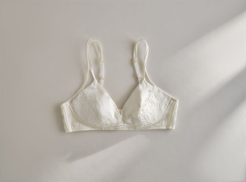 Šilkinė trikampio puodelio liemenėlė, prancūziško stiliaus, fiksuoti dvigubi pečiai, nugaros užtrauktukas su trim eilių kabliukų, Mulberry šilko įdėklas