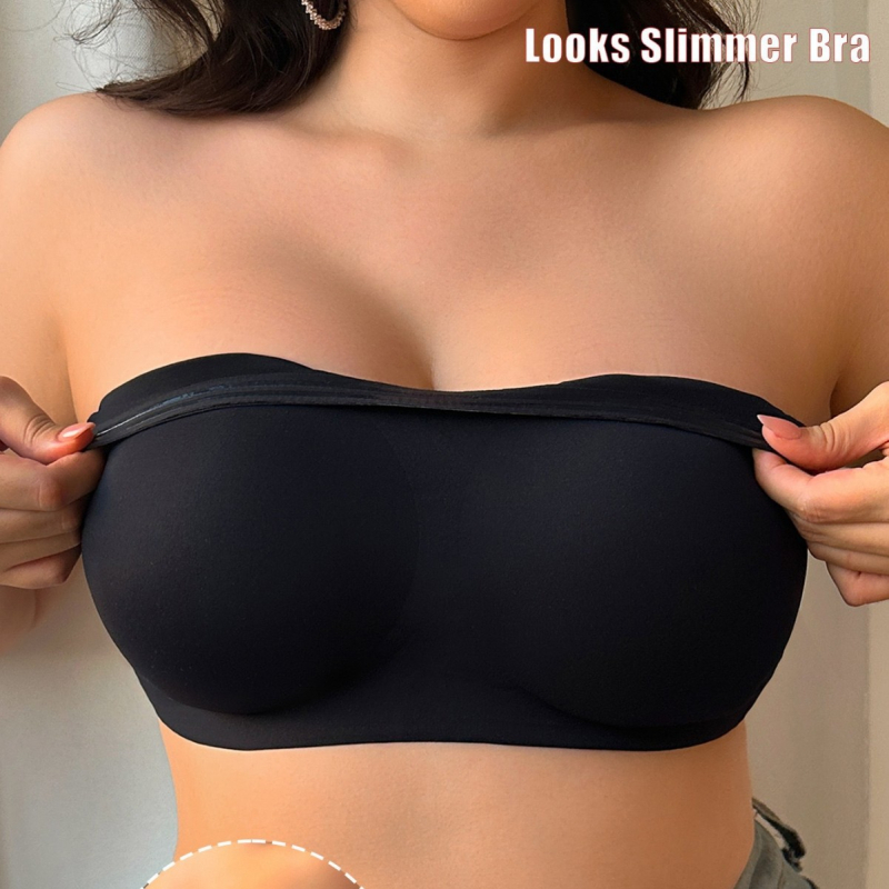 Top tubular fără bretele - Material nylon, Cupă 3/4, Cupă modelatoare subțire