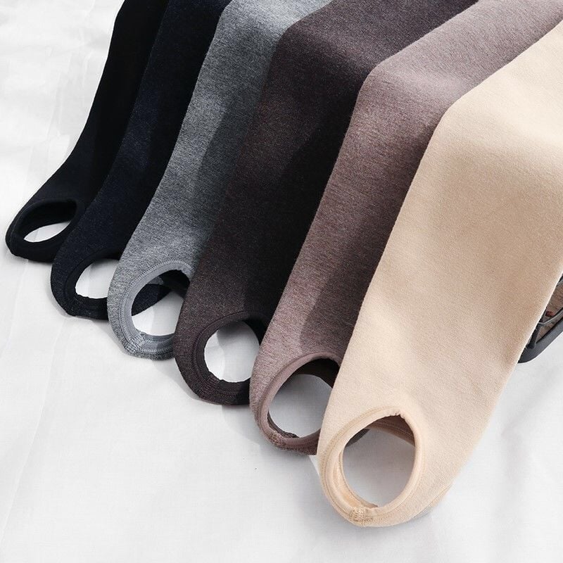Colanți termici căptușiți cu fleece pentru toamnă-iarna, femei, croială lejeră, pantaloni lungi cu picior încorporat, material chenille-spandex (90–95% spandex), cald