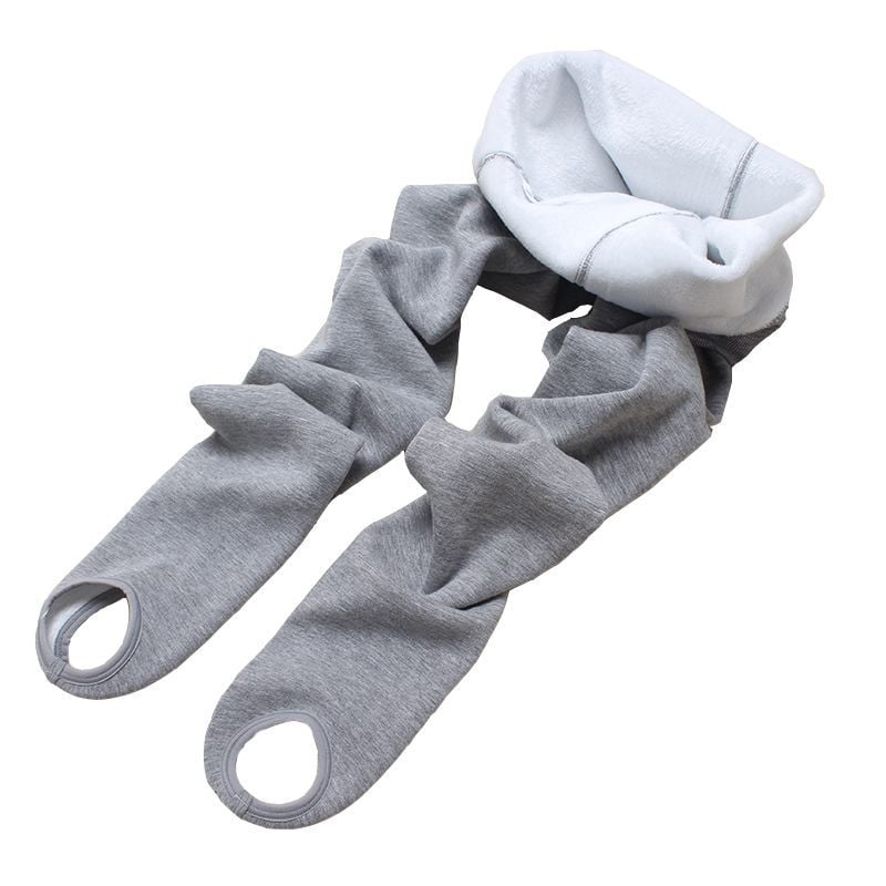 Colanți termici căptușiți cu fleece pentru toamnă-iarna, femei, croială lejeră, pantaloni lungi cu picior încorporat, material chenille-spandex (90–95% spandex), cald