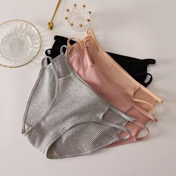 Slip din bumbac cu design de ridicare a șoldurilor, respirant, antibacterian, talie joasă