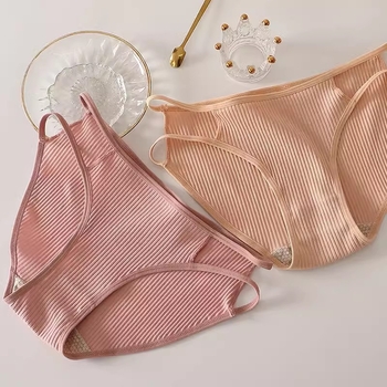 Slip din bumbac cu design de ridicare a șoldurilor, respirant, antibacterian, talie joasă