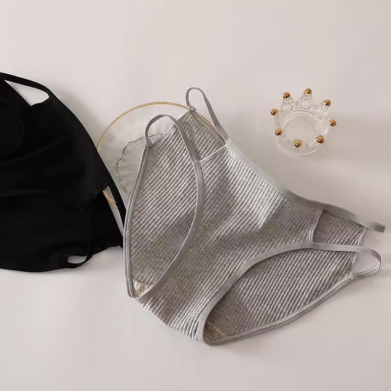 Slip din bumbac cu design de ridicare a șoldurilor, respirant, antibacterian, talie joasă