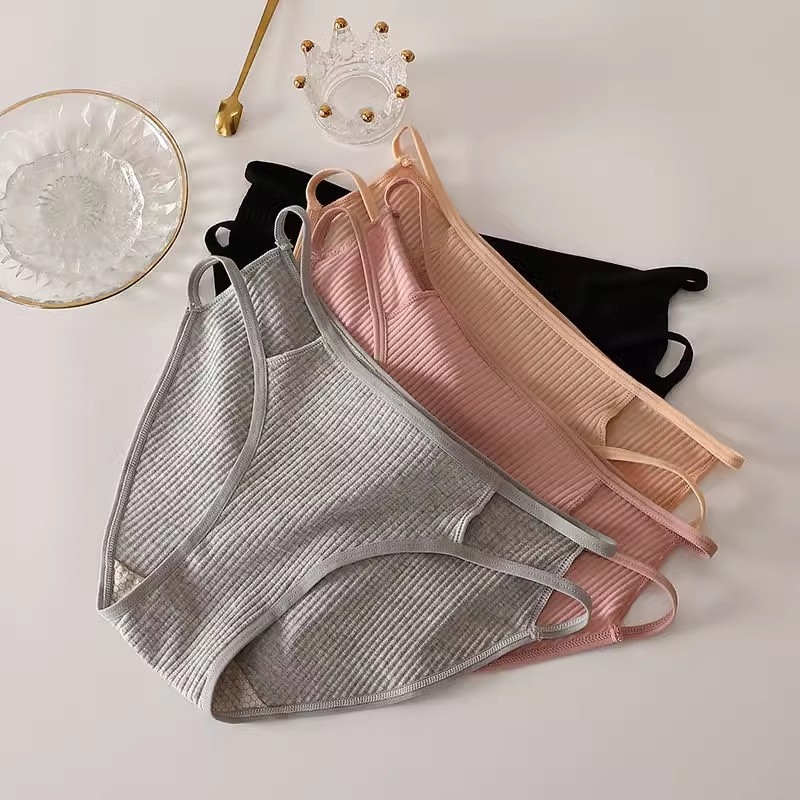 Slip din bumbac cu design de ridicare a șoldurilor, respirant, antibacterian, talie joasă