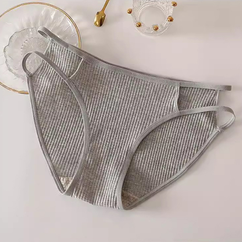 Slip din bumbac cu design de ridicare a șoldurilor, respirant, antibacterian, talie joasă