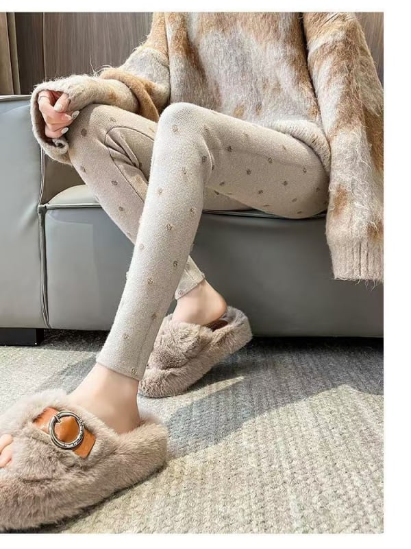 Colanți pentru femei, groși, uni, cu înaltă elasticitate, croială Slim, dintr-un amestec tricotat de viscoză și nailon