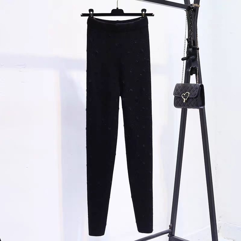 Colanți pentru femei, groși, uni, cu înaltă elasticitate, croială Slim, dintr-un amestec tricotat de viscoză și nailon