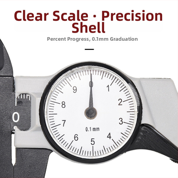 ATTUS пластмасов калипер с циферблат, диапазон 0–150 мм, резолюция 0.1 мм, метрична и дюймова скала