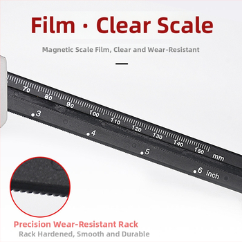 ATTUS пластмасов калипер с циферблат, диапазон 0–150 мм, резолюция 0.1 мм, метрична и дюймова скала
