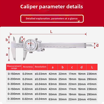 Dayang fantom dial tolómérő 0-150 mm, pontosság 0.02/0.01 mm, rozsdamentes acél