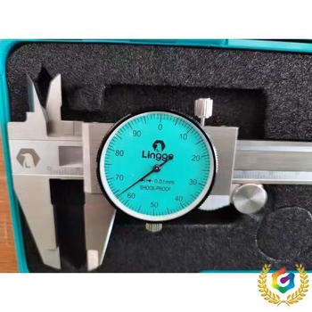 Lingge rozsdamentes acél tolókaliper órával, magas pontosságú vernier mérő, kettős tartomány 0-150 mm és 300 mm