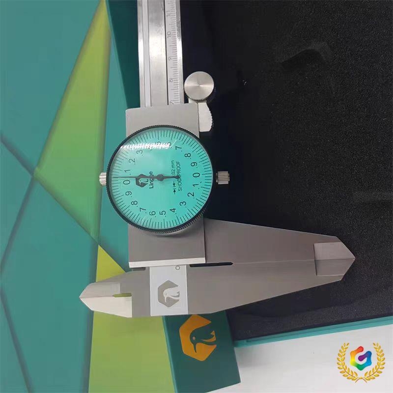 Lingge rozsdamentes acél tolókaliper órával, magas pontosságú vernier mérő, kettős tartomány 0-150 mm és 300 mm