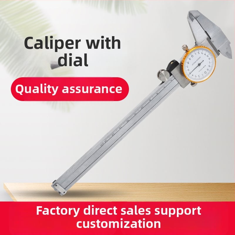 Fém kerek számlap mutatóval és vernier tolómérő