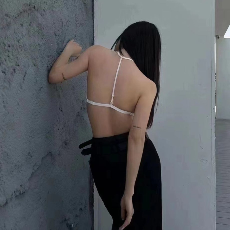 Xia Xin Seksi bralet s trokutastim košaricama, halter oko vrata, bez ojačanja, otvorena leđa, top za torzo