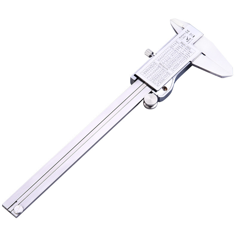 Βέρνιερ καντράν με κλίμακα, διπλής κατεύθυνσης ανθεκτικός σε κραδασμούς, μέτρηση εσωτερικού και εξωτερικού διαμέτρου, διαβάθμιση 0,02 mm