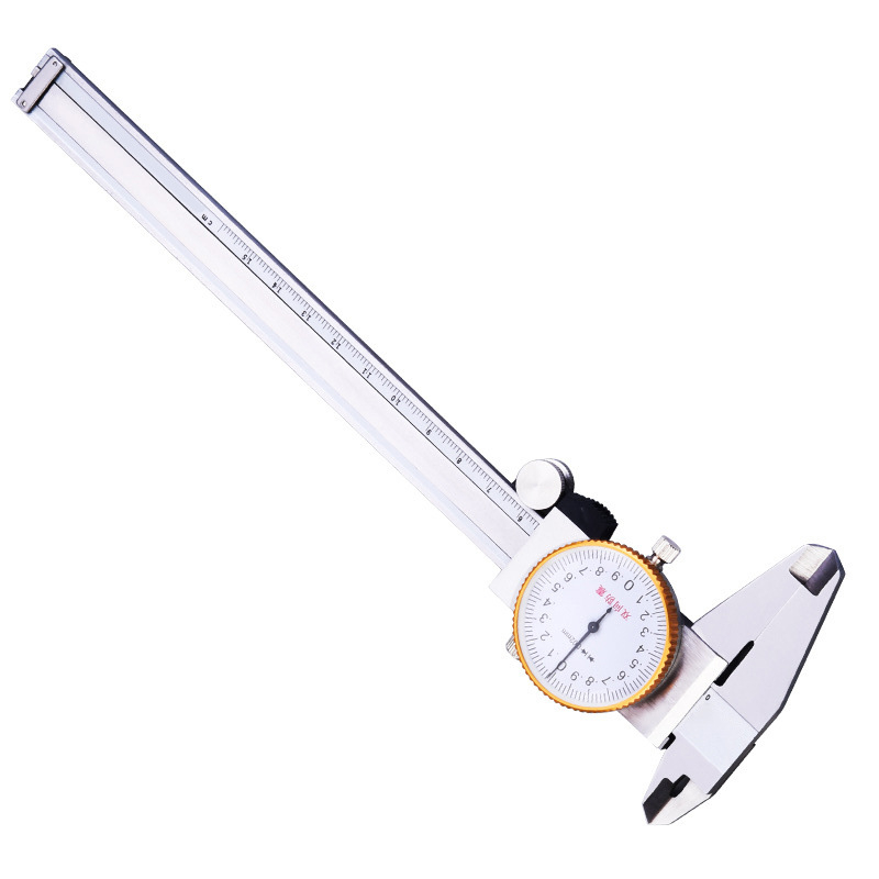 Βέρνιερ καντράν με κλίμακα, διπλής κατεύθυνσης ανθεκτικός σε κραδασμούς, μέτρηση εσωτερικού και εξωτερικού διαμέτρου, διαβάθμιση 0,02 mm