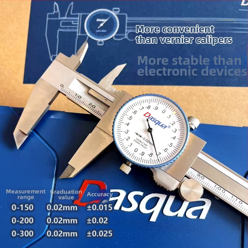 Dashi Keyi dial tolómérő — kettős ütésállóság, nagytudású ipari Vernier tolómérő, mérési tartomány 0–300 mm