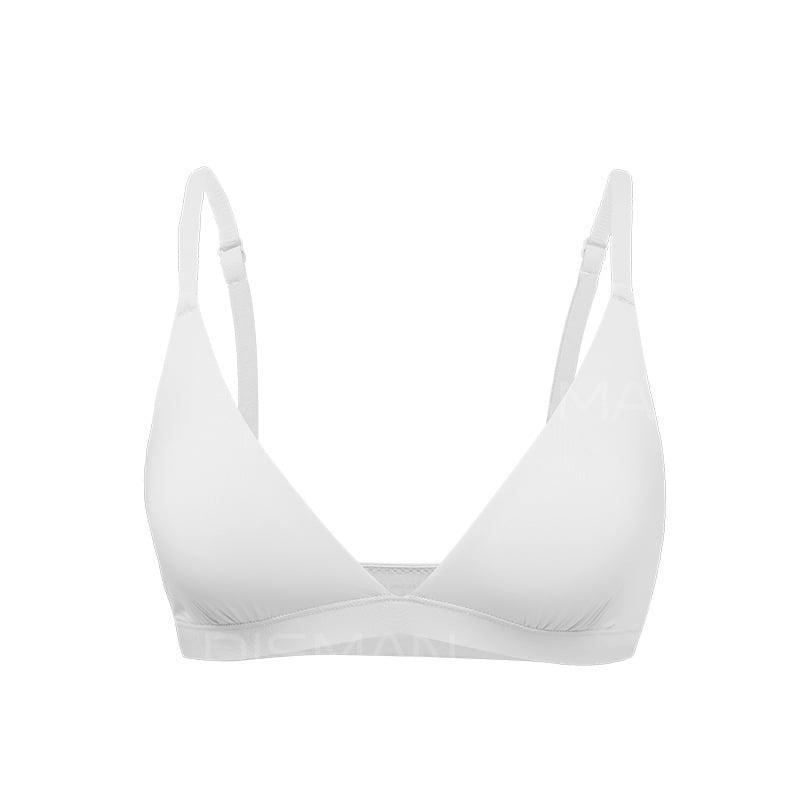 Bevielė trikampio formos liemenėlė su atvira nugara, be įdėklų, iš nailono