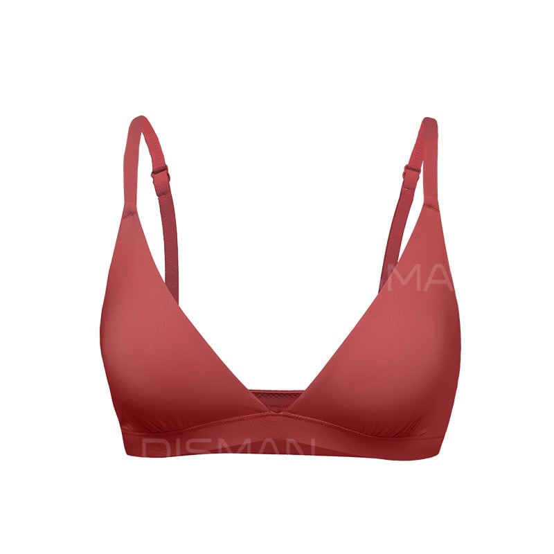 Bevielė trikampio formos liemenėlė su atvira nugara, be įdėklų, iš nailono